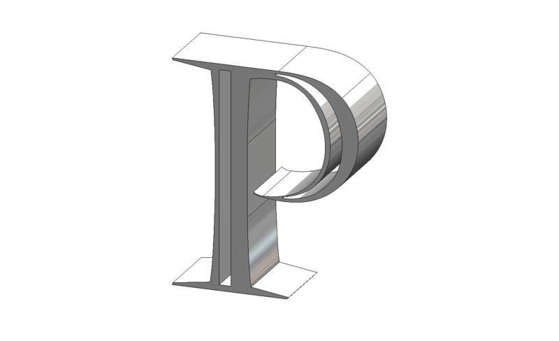 P Castellar Face Font Letter