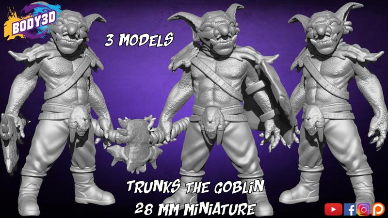 Trunks the Goblin - 3 Models - 28 mm