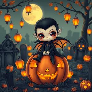 dracula pumpkin halloween light