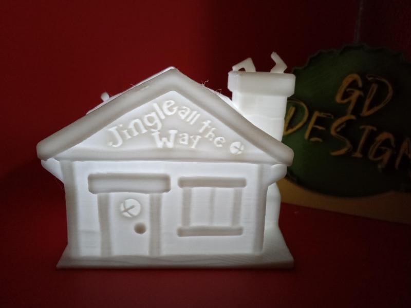 Santa Stuck In Chimney 3D Jingle All The Way House Light