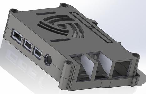 Raspberry Pi 4 DIN rail case