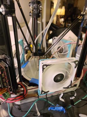 Fan holder for Kossel style delta printer