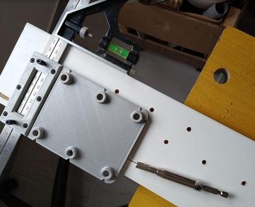 Drill guide for shelf pins