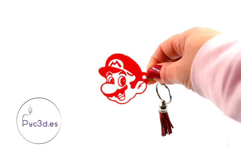 MARIO BROS FACE KEYCHAIN