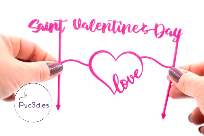 SAINT VALENTINES'S DAY CAKE TOPPER