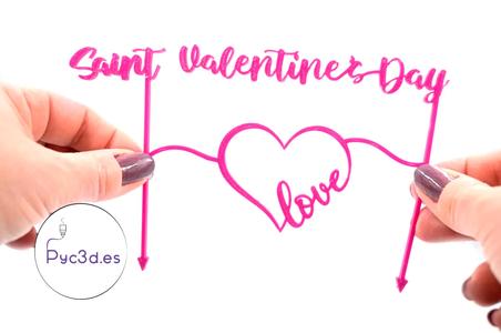 SAINT VALENTINES'S DAY CAKE TOPPER