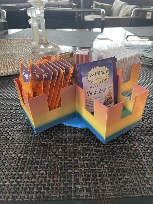Rotating tea organizer