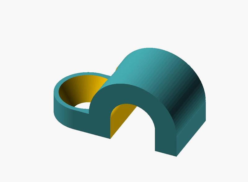 Držák kabelu (Cable Holder) - OpenSCAD parametrizable