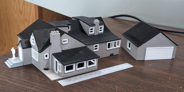 HO Scale House and Garage Added Parts