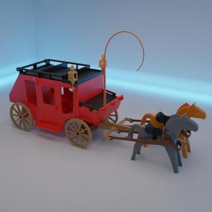 PLAYMOBIL WESTERN  STAGECOACH WAGON
