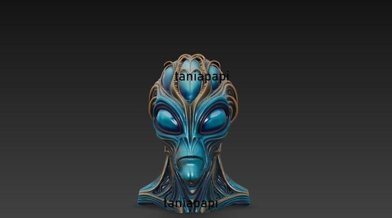 Alien man bust