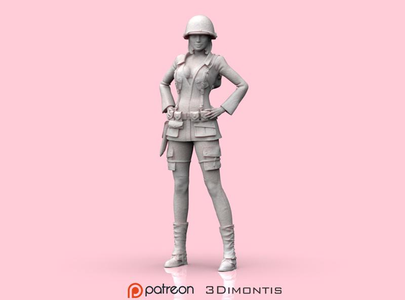 USA Woman Soldier WW2