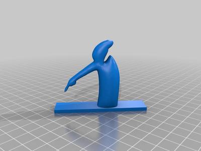 la linea pointing down 3d