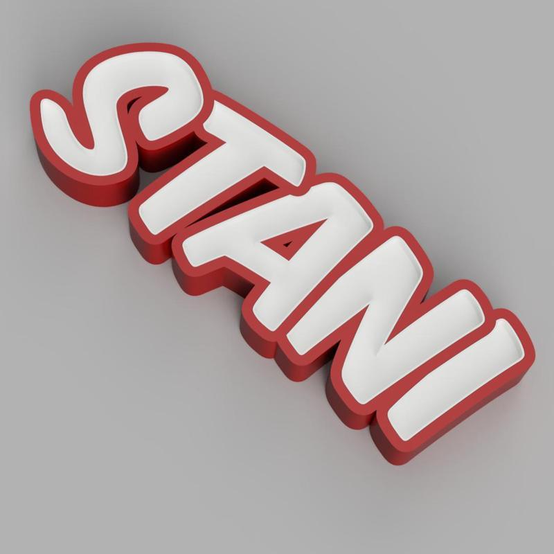 NAMELED STANI - LED LAMP WITH NAME