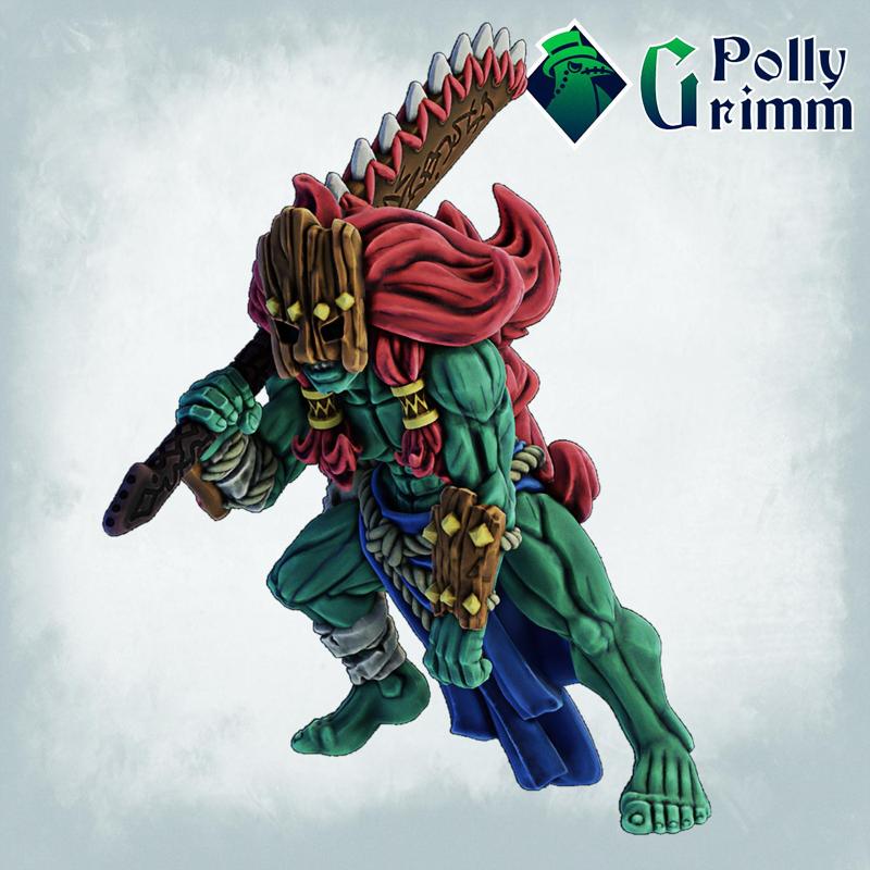 Fantasy miniatures for tabletop games. Big Boss Broo