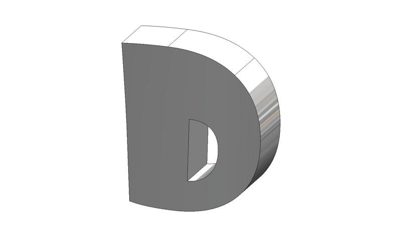 D Letter Showcard Gothic Font Letter