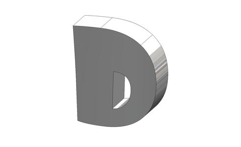 D Letter Showcard Gothic Font Letter