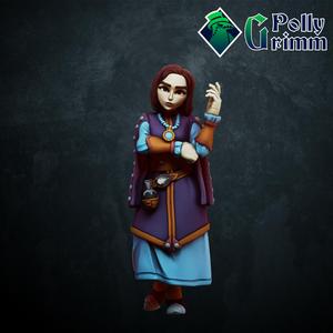 Fantasy and dnd miniatures for tabletop games. Magical noble girl. Ver 2