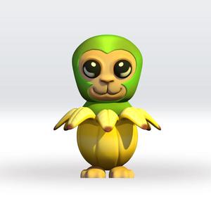 Champanzini bananini 3D Italian Brainrot STL file 3D Model Fanart