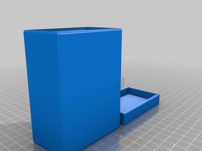 Simple card case with friction fit lid