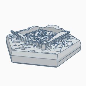 Sci-Fi Destroyed Building 36, 37, 38 Hex Map Scale HMSSFD036 HMSSFD037 HMSSFD038