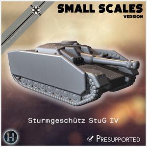 Sturmgeschütz StuG IV (small scales version) - Germany Eastern Western Front Normandy Stalingrad Berlin Bulge WWII 4mm 6mm 10mm 12mm