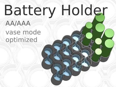 Battery holder, AA/AAA, vase mode