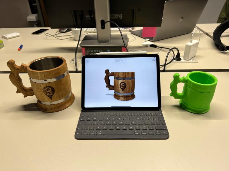Q42 w00tcamp beer mug