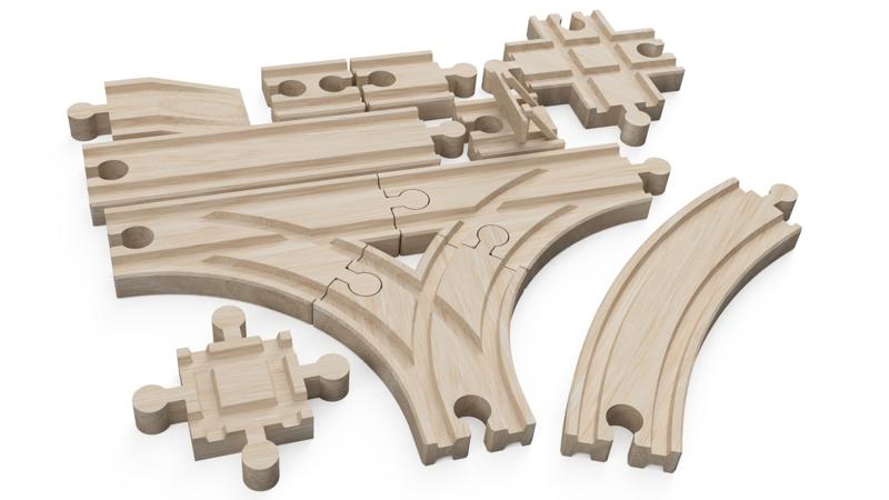 Rails to wooden rails