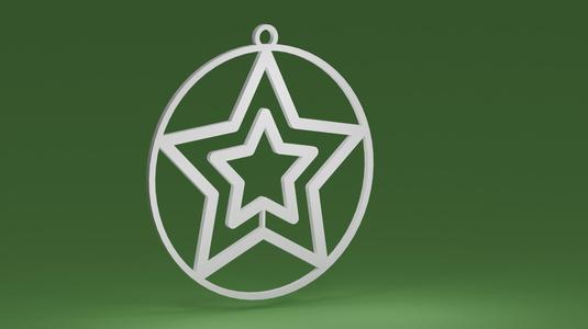 Christmas Tree Star in a bauble (Christmas tree ornament)