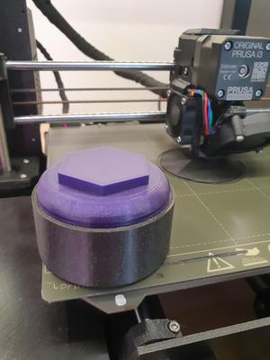 Box with hex lid