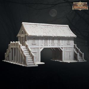 Fishing Village at War - Bridge House (Original)