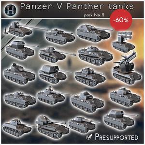German WW2 pack, Panzer V Panther No. 2 (variants and prototypes) - Germany Eastern Western Front Normandy Italy Berlin Bulge WWII
