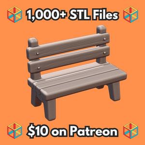 Fairy Garden Classic Wooden Bench for Outdoor Decor MineeForm FDM 3D Print STL File