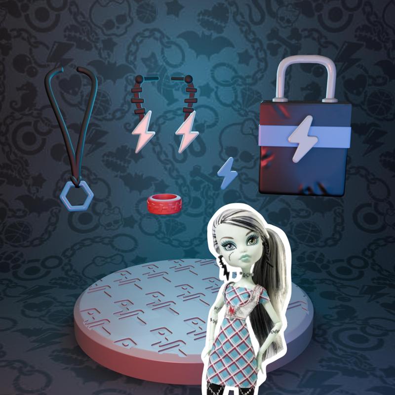 Monster High Day At The Maul/Killer Style Frankie Stein doll accessories set replacement
