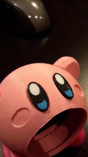 Kirby's eye in three separate parts