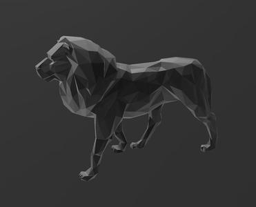 Lion 02 - Low Poly