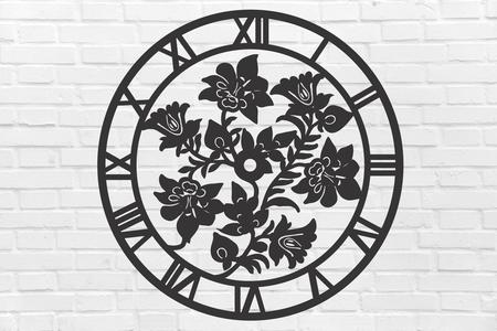 WALL CLOCK flower nature spring