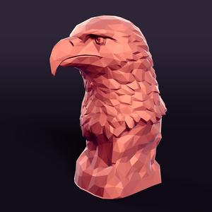 Low Poly Eagle Bust