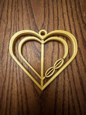 double heart with infinity sign