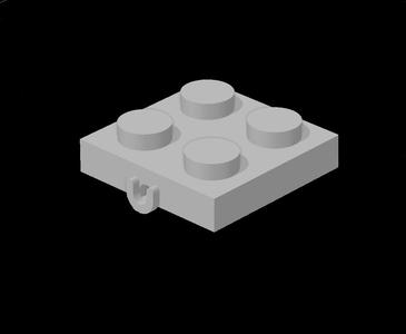 Lego Compatible (122.dat) Plate  2 x  2 without Wheels