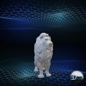 Brave Lion - Low Poly - Decor