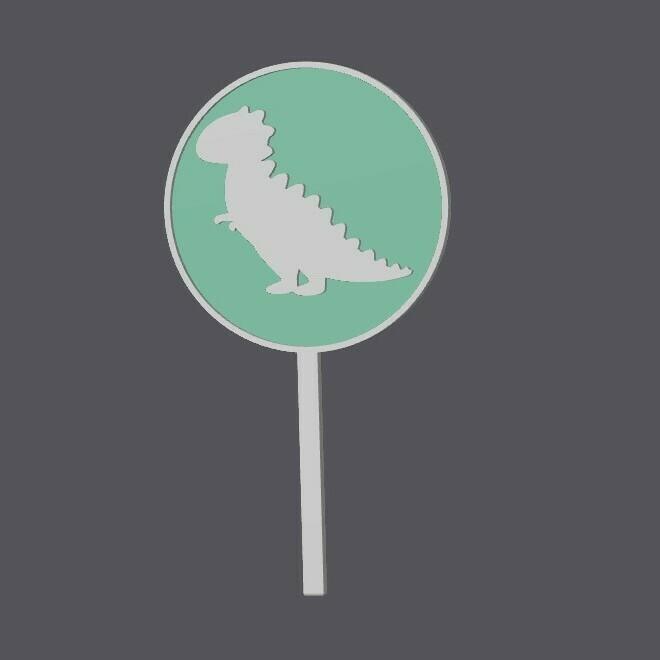 CUPCake Topper - Dinosaur3