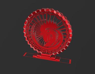 Rooster Head a31 - 03 - Suspended - 2D- Thread Art STL