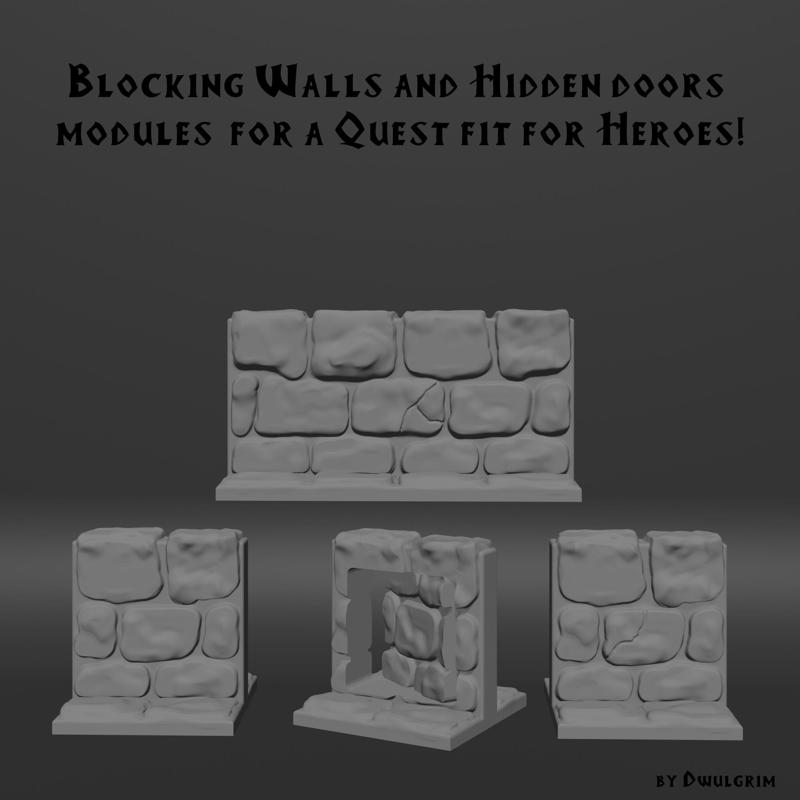 Blocking Walls and Hidden doors modules for HeroQuest