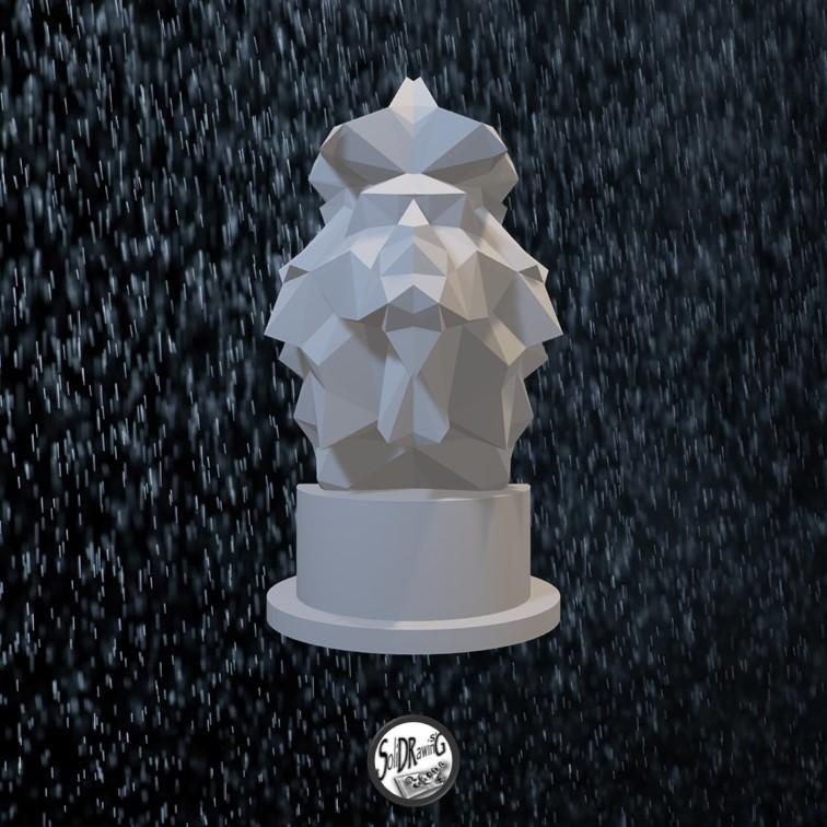 Lion Lion 2 - LowPoly - Bust - Head - Perfect Design - Easy Print - Decor - SoliDRawinGS0079