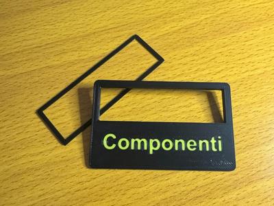 Labeled frame for Ikea Tjena