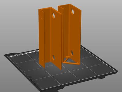 Laptop holder For under-desk mounting (cut for smaller printers)