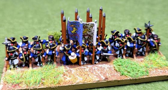 6mm late 17thCentury infantry “at ease”