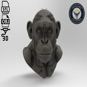 Chimpanzee Animal 3d Printing